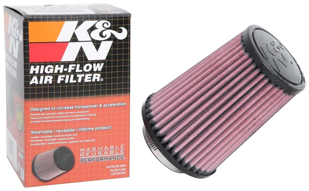 K&N Engineering K&N Universal Rubber Filter 2-1/2in Flg / 4-1/2in OD B / 3-1/2in OD T / 6in H - Black Top RU-5062XD