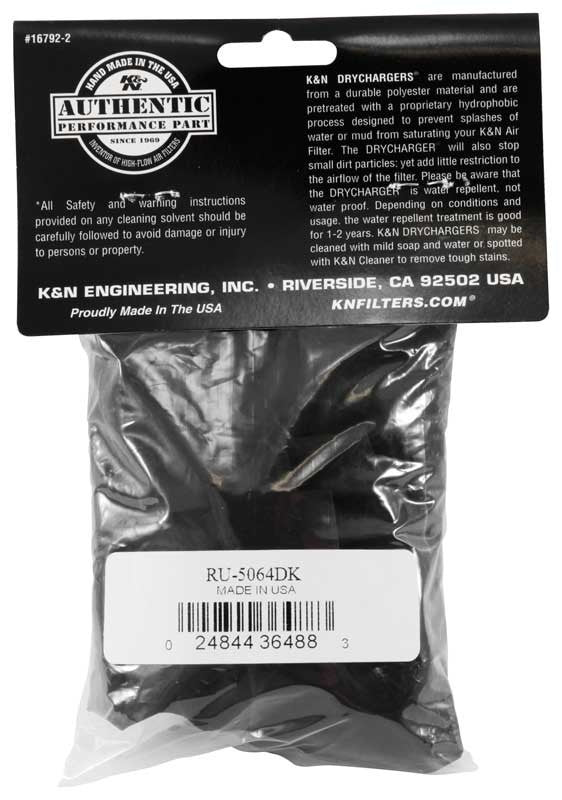 K&N Engineering K&N Air Filter Wrap Black RU-5064DK RU-5064DK
