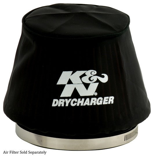 K&N Engineering K&N Black Drycharger 6.25in Base ID / 4.375in Top ID / 4.125in Height Air Filter Wrap RU-5163DK
