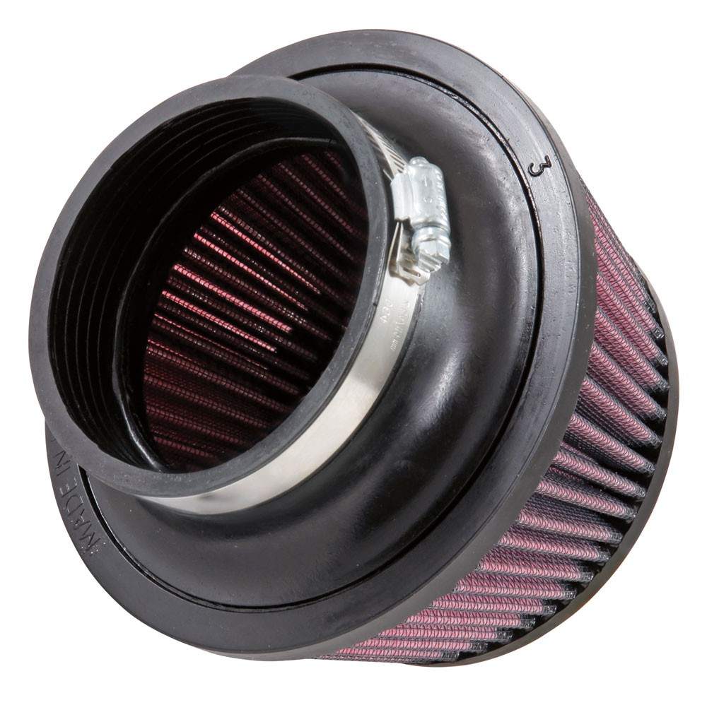 K&N Engineering K&N Universal Round Clamp-On Air Filter 3in Flange ID x 6in Base OD x 4.625in Top OD x 3in Height RU-5288