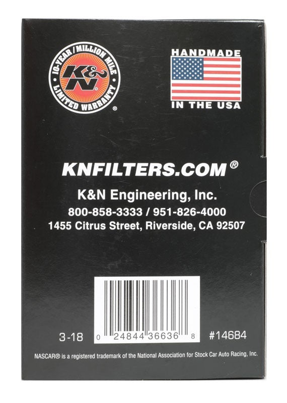 K&N Engineering K&N Universal Round Clamp-On Air Filter 3in Flange ID x 6in Base OD x 4.625in Top OD x 3in Height RU-5288