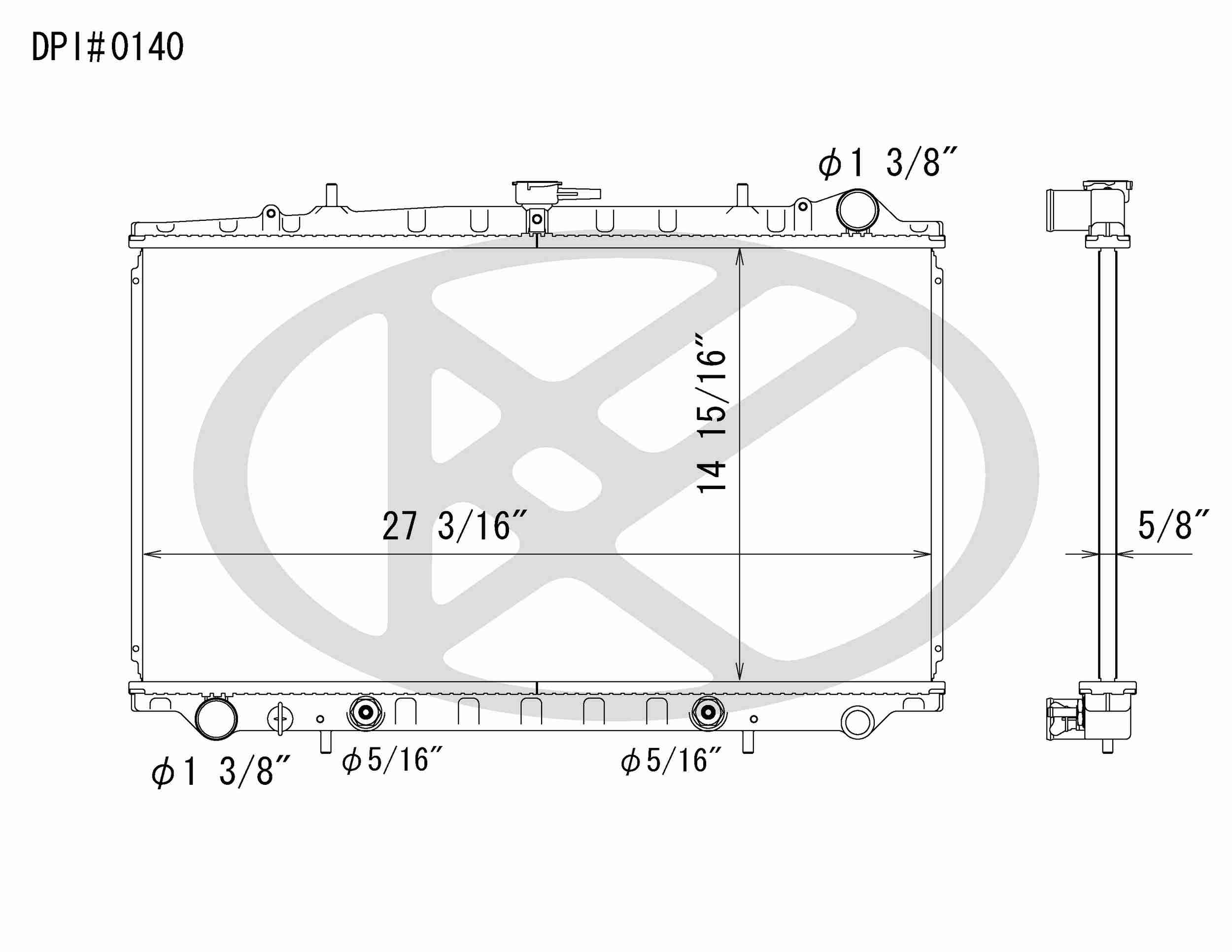 Koyorad OEM Replacement Radiator Nissan Axxess 2.4L I4 AT 90-95