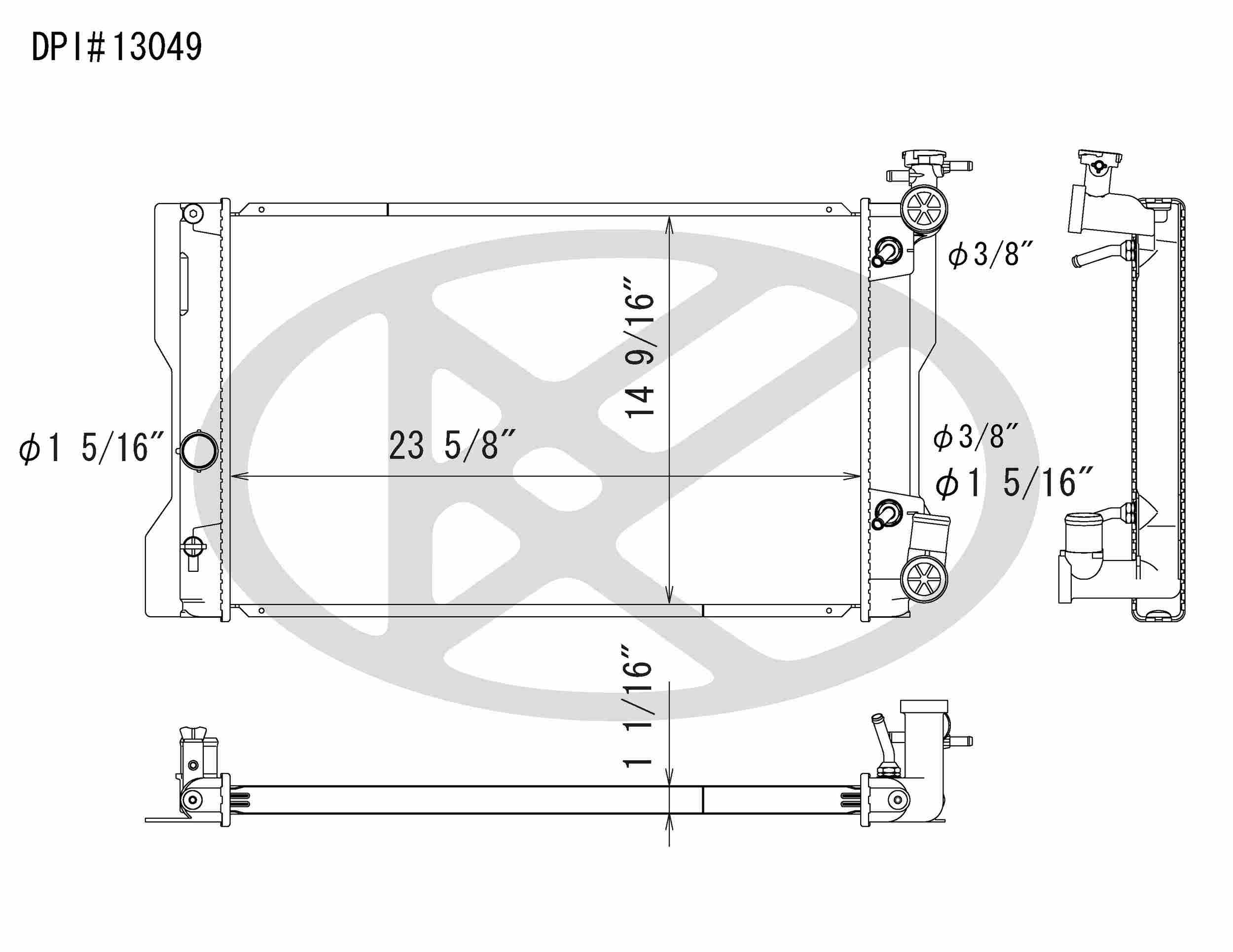 Koyorad OEM Replacement Radiator Pontiac Vibe I4 AT 09-10