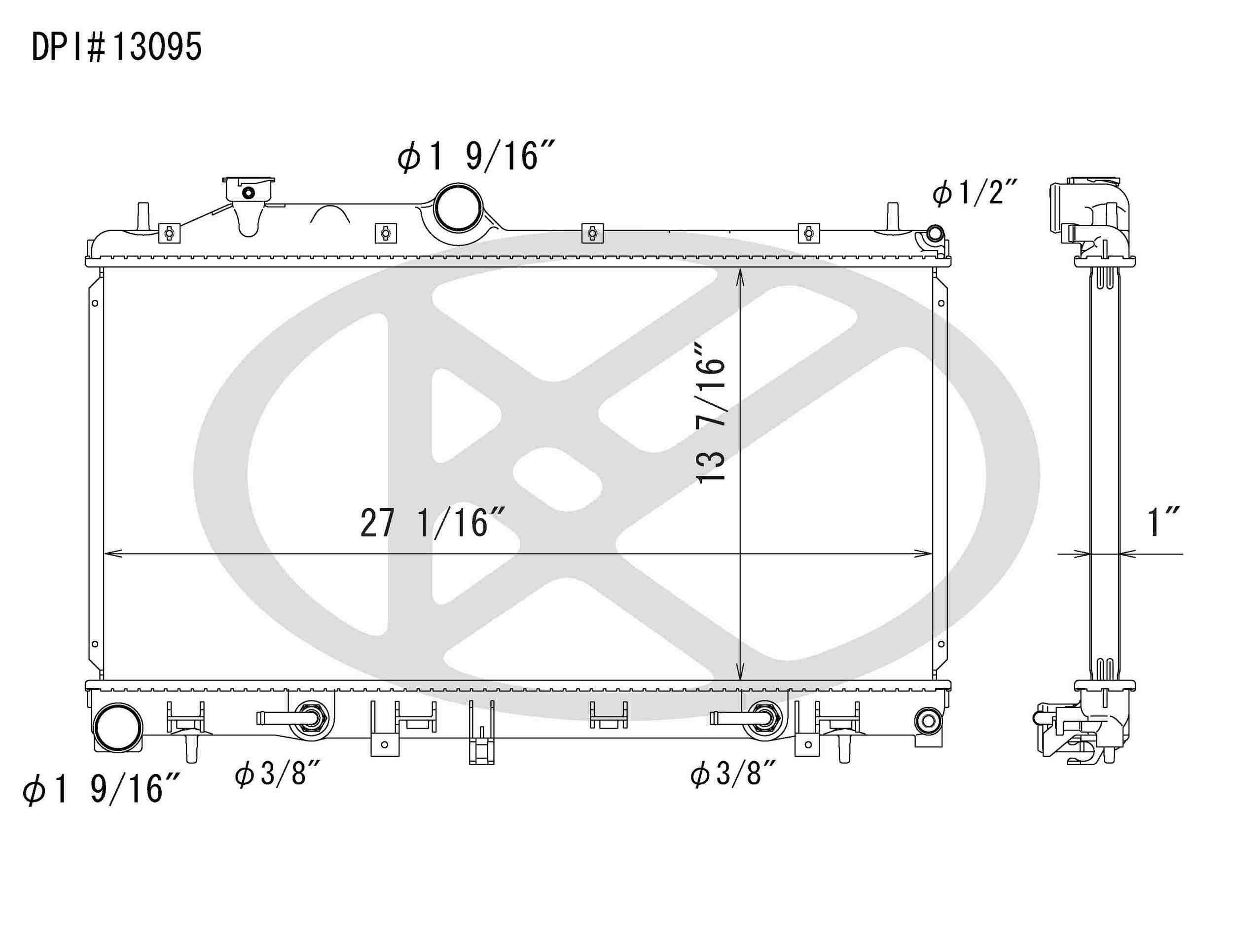 Koyorad OEM Replacement Radiator Subaru Forester 2.5L H4 TBO AT 09-11