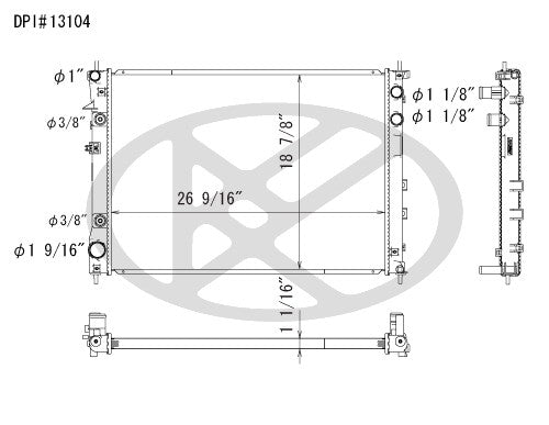 Koyorad OEM Replacement Radiator Subaru Tribeca 3.6L H6 AT 06-10