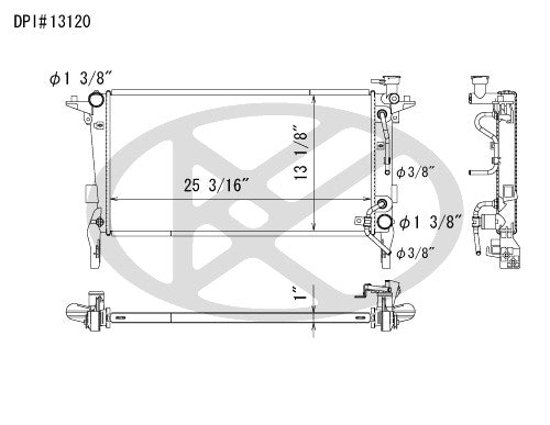 Koyorad Radiator top view frsport A13120