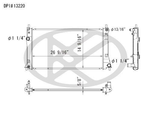 Koyorad OEM Replacement Radiator Mazda Mazda 5 2.5L I4 AT 12+