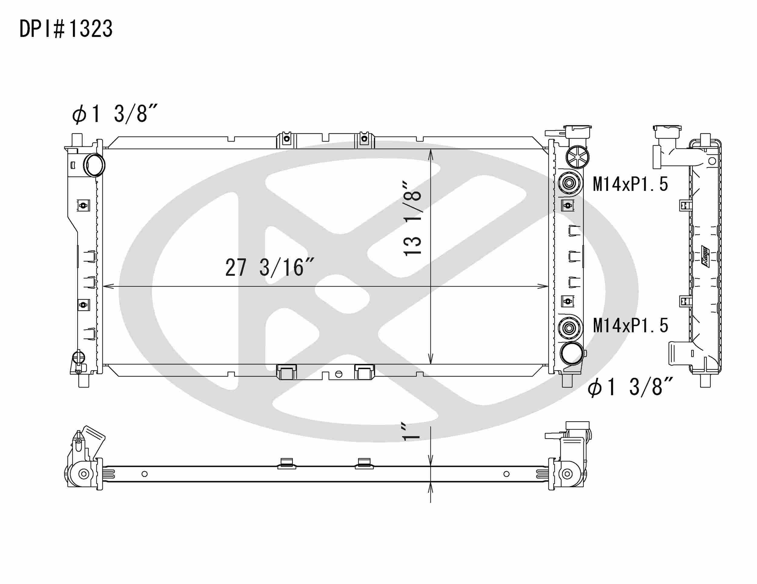 Koyorad OEM Replacement Radiator Mazda 626 2.0L I4 AT 93-97