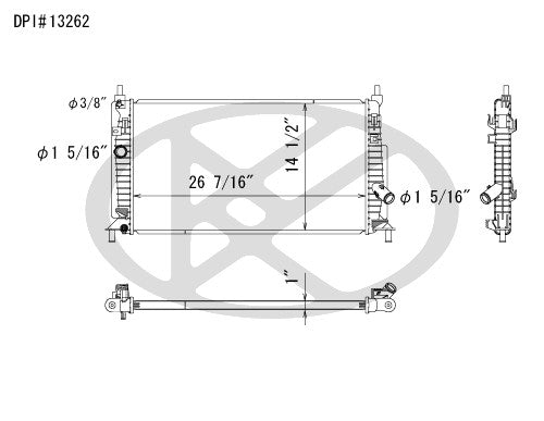 Koyorad Radiator top view frsport A13262