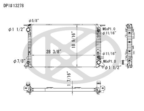 Koyorad Radiator top view frsport A13278