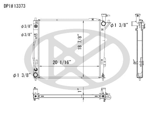 Koyorad Radiator top view frsport A13373