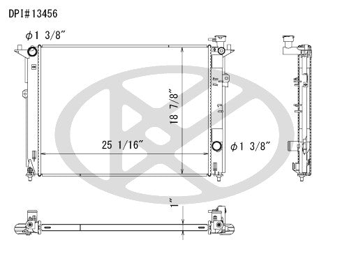 Koyorad Radiator top view frsport A13456