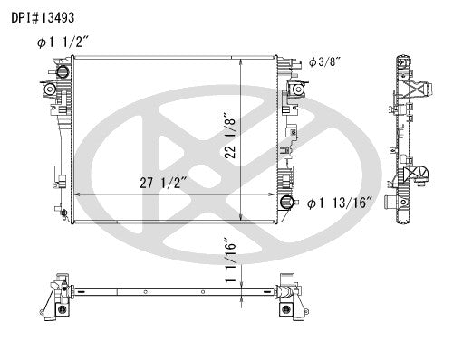 Koyorad Radiator top view frsport A13493