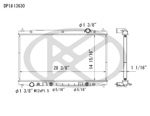 Koyorad Radiator top view frsport A13630