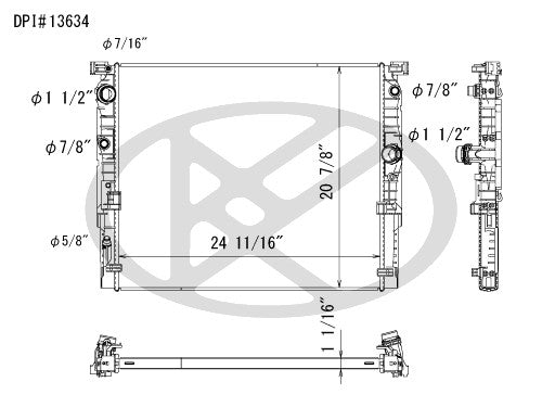 Koyorad Radiator top view frsport A13634