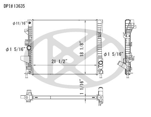 Koyorad Radiator top view frsport A13635
