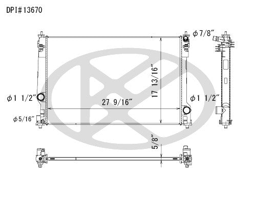 Koyorad Radiator top view frsport A13670