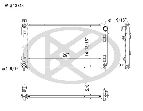 Koyorad Radiator top view frsport A13748