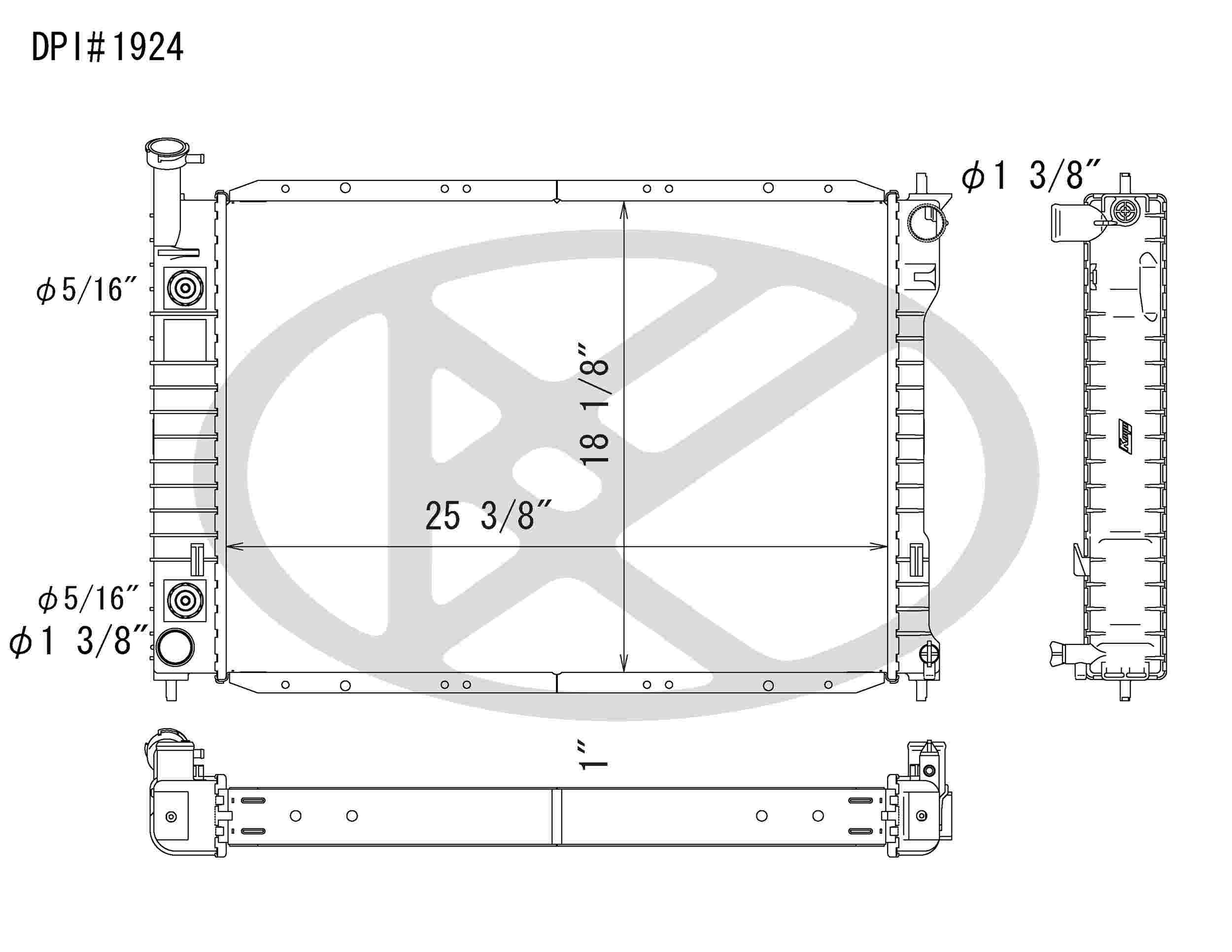 Koyorad OEM Replacement Radiator Mercury Villager 3.0L V6 AT 96-98