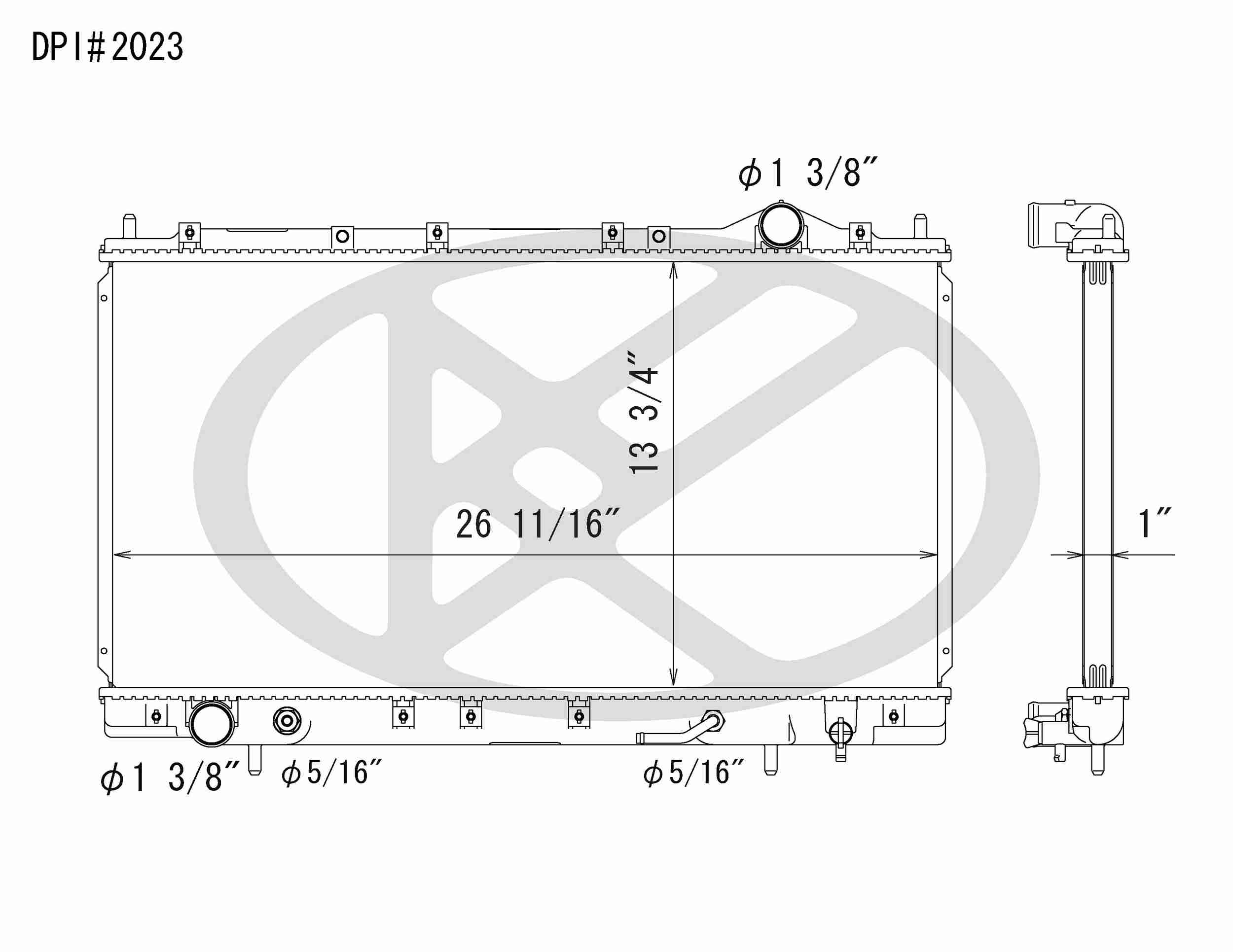 Koyorad OEM Replacement Radiator Chrysler Sebring I4 AT 95-99
