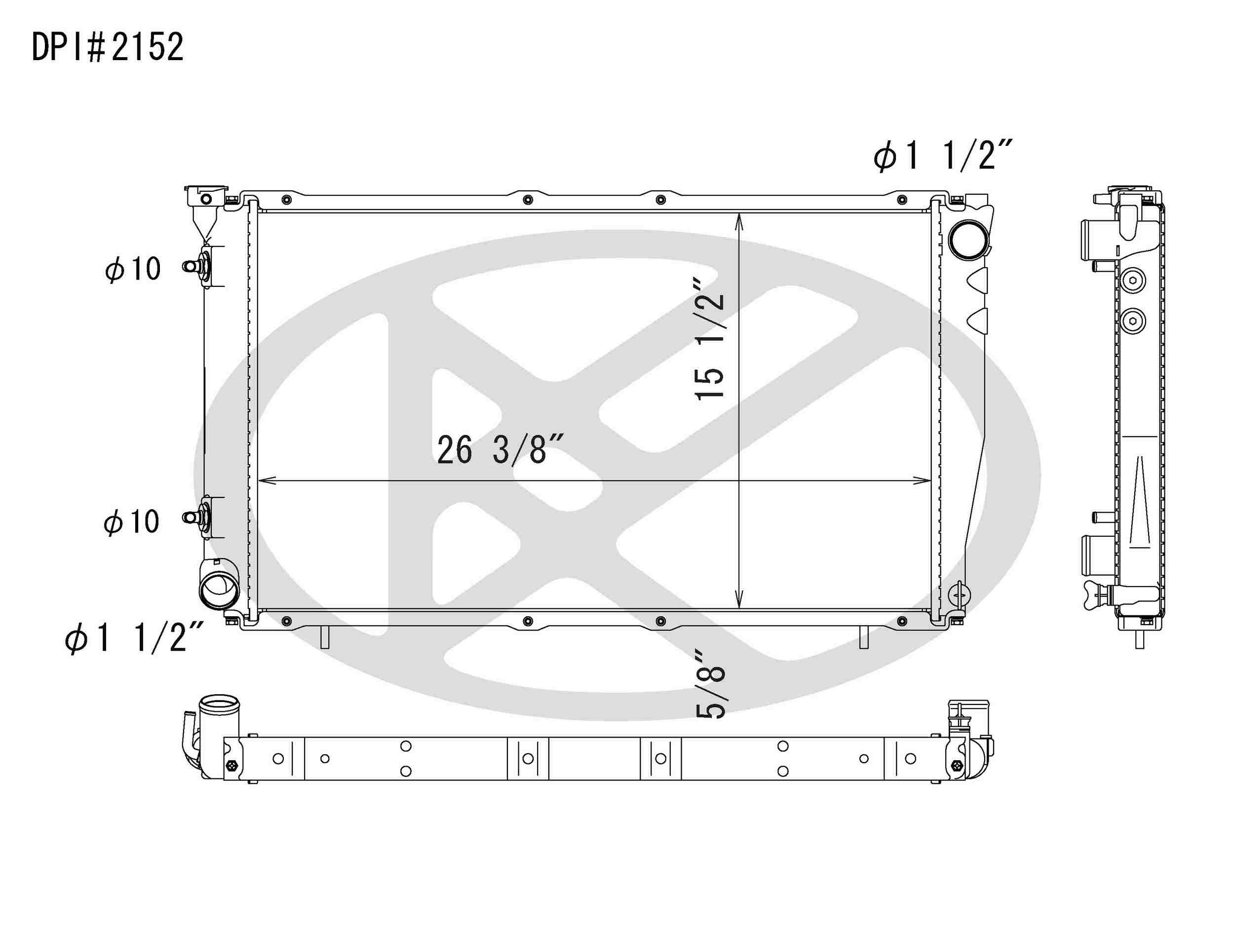 Koyorad OEM Replacement Radiator Subaru Forester 2.5L H4 AT 98-98