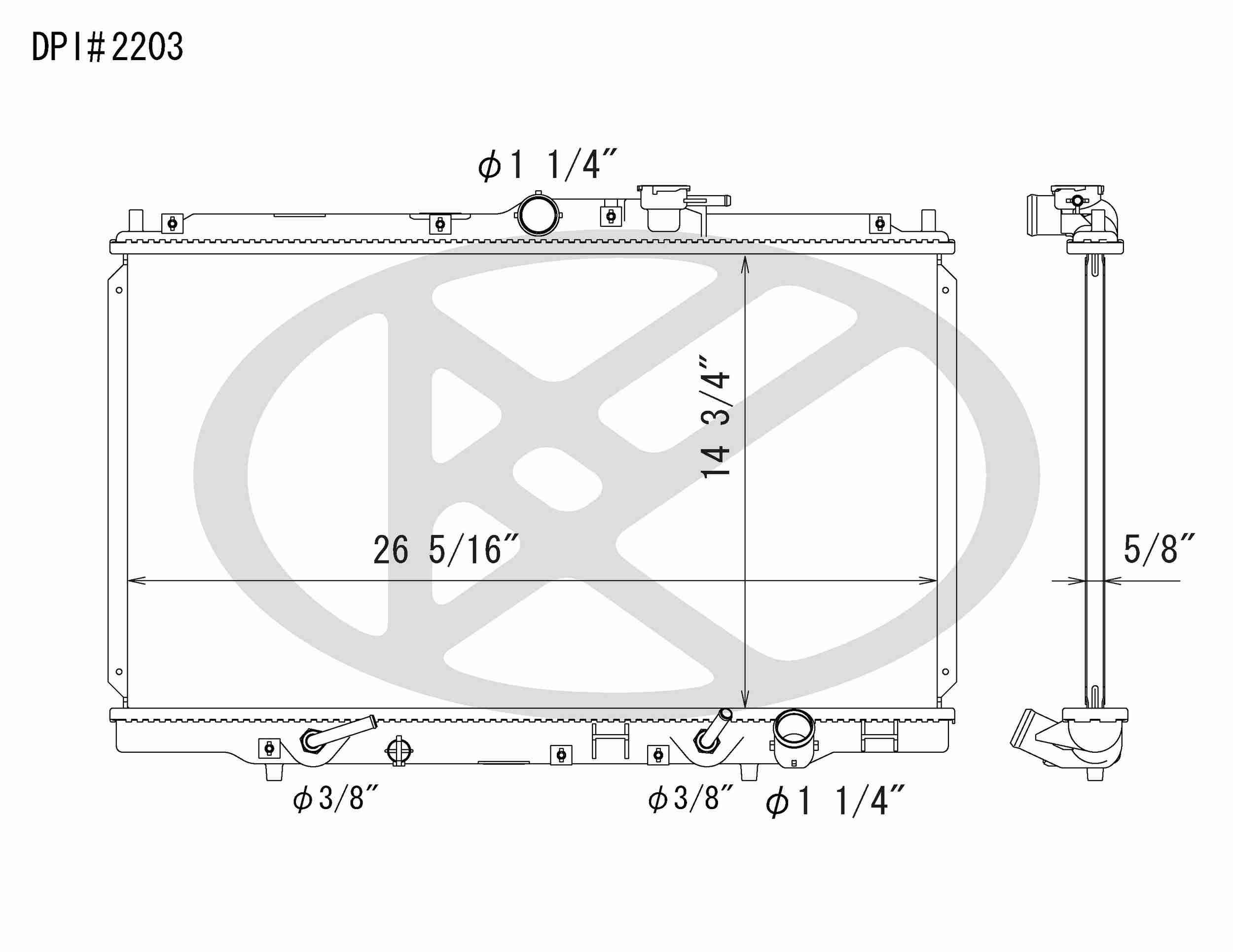 Koyorad OEM Replacement Radiator Honda Accord 2.3L I4 AT 98-02