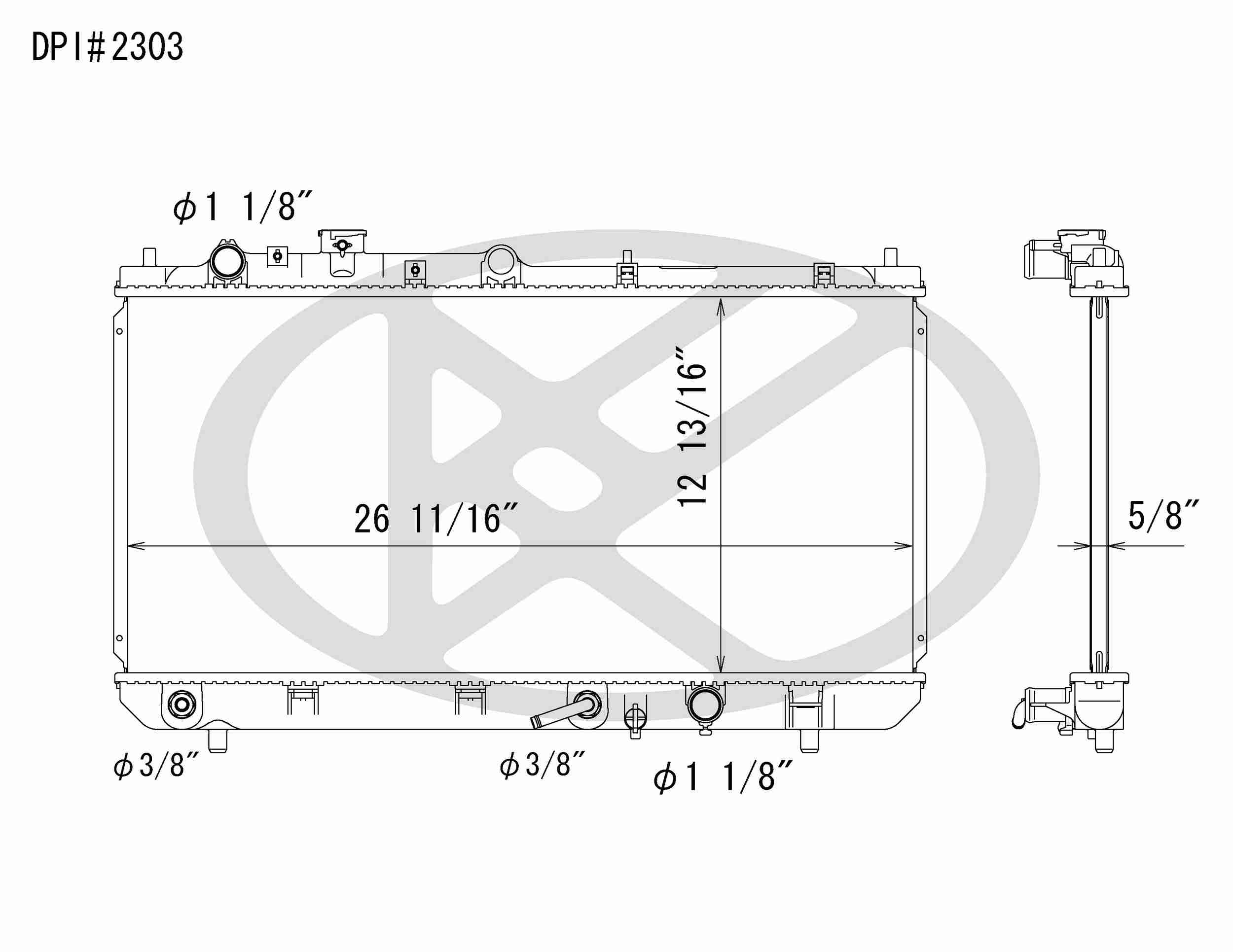 Koyorad OEM Replacement Radiator Mazda Protege 1.6L I4 AT 99-03
