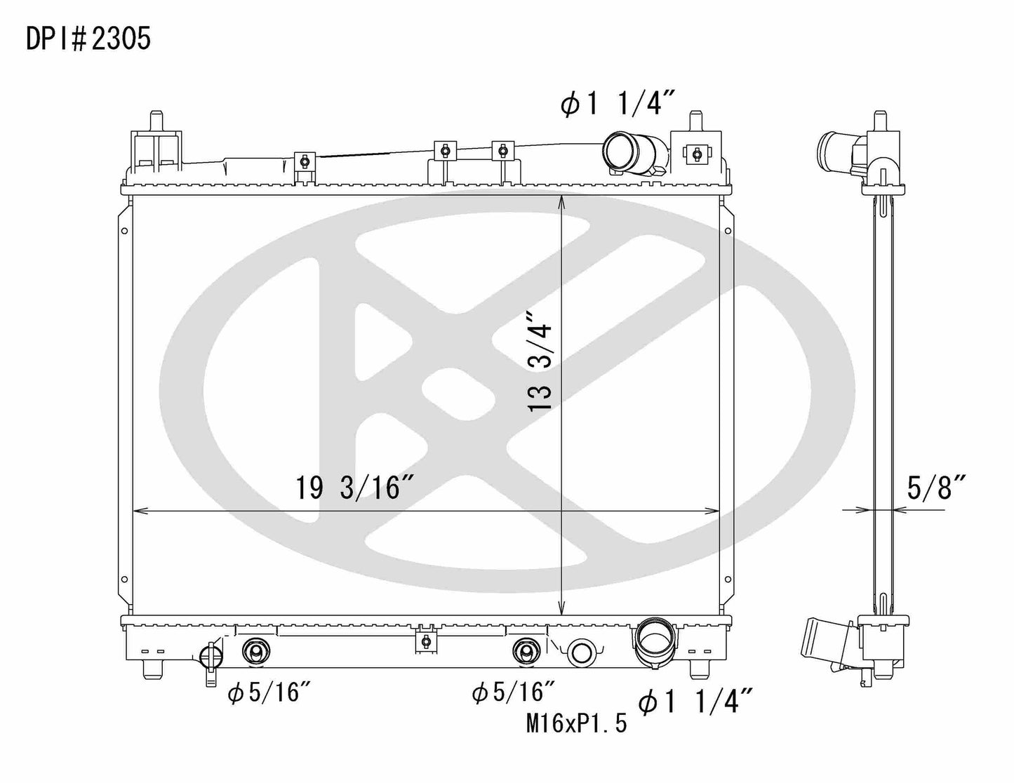 Koyorad OEM Replacement Radiator Scion xA 1.5L I4 AT 04-06