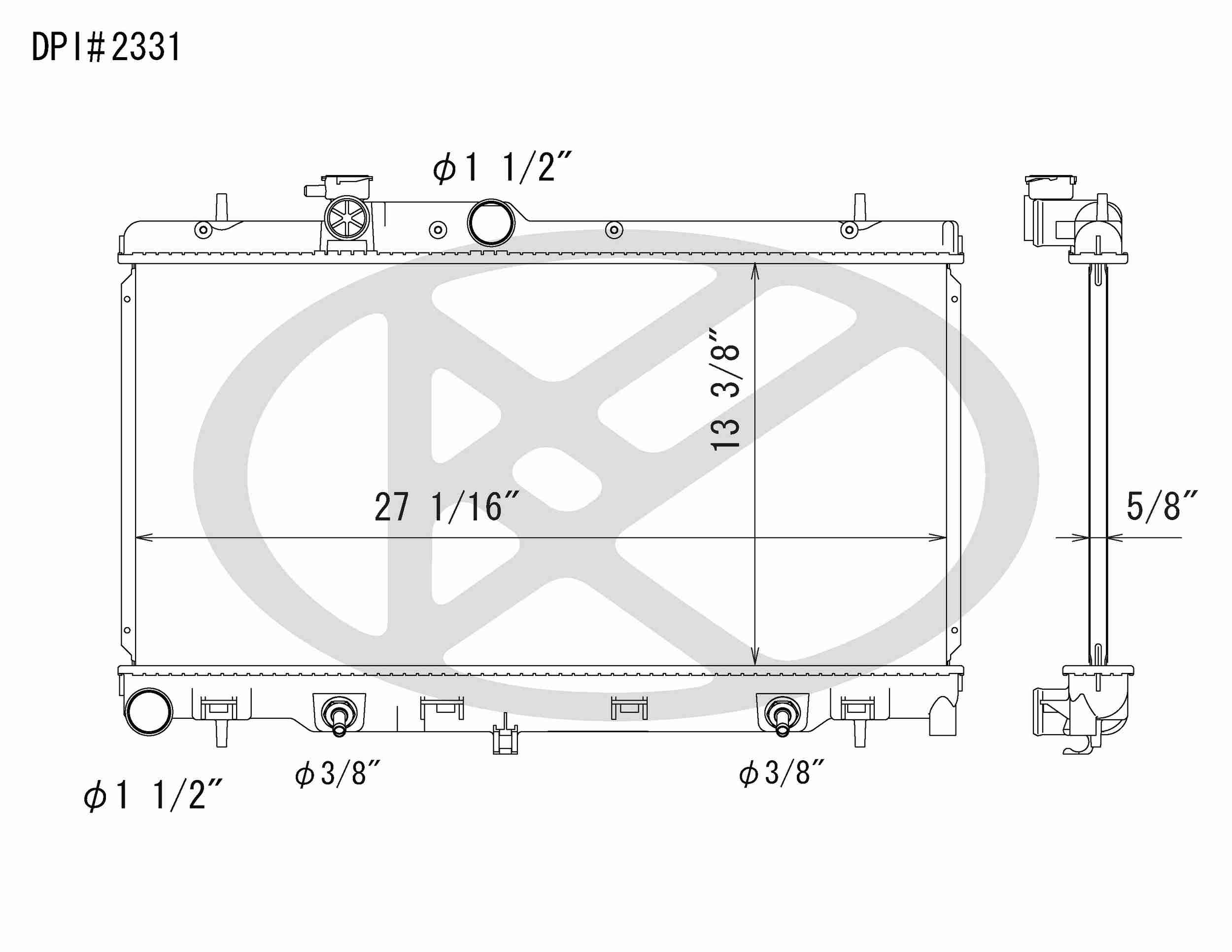 Koyorad OEM Replacement Radiator Subaru BAJA 2.5L H4 AT 03-06