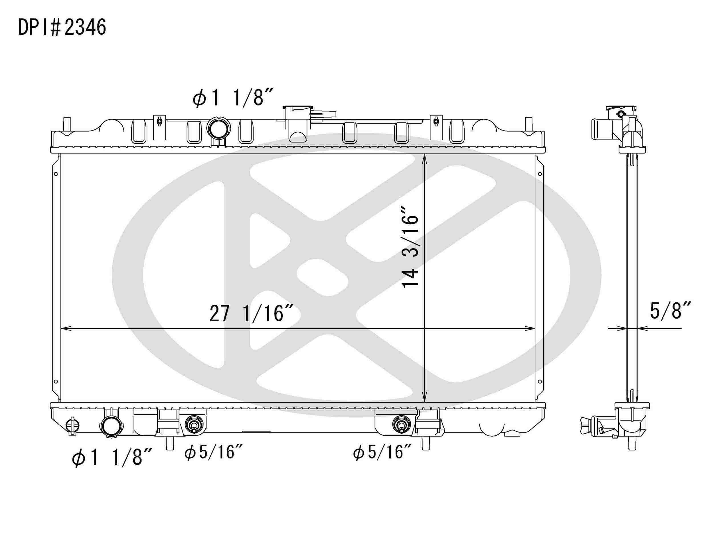 Koyorad OEM Replacement Radiator Nissan Sentra 1.8L I4 AT 00-06