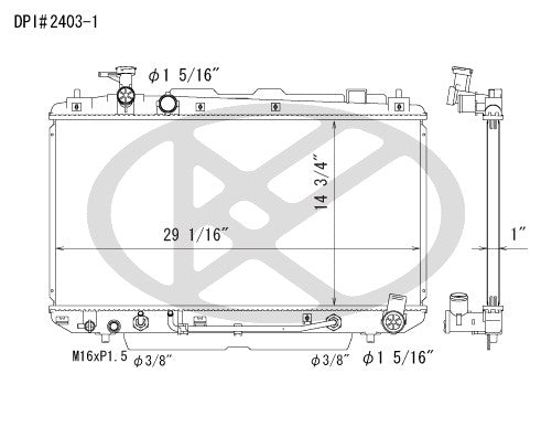 Koyorad OEM Replacement Radiator Toyota RAV4 2.0L I4 AT 01-03
