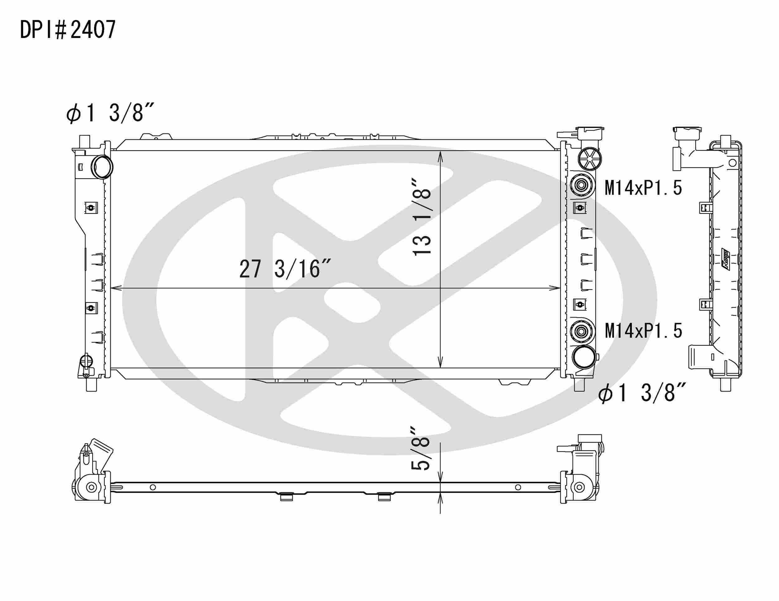 Koyorad OEM Replacement Radiator Mazda 626 2.0L I4 AT 01-02