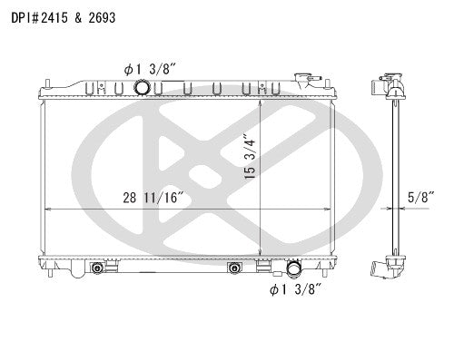 Koyorad OEM Replacement Radiator Nissan Altima 3.5L V6 AT 02-06