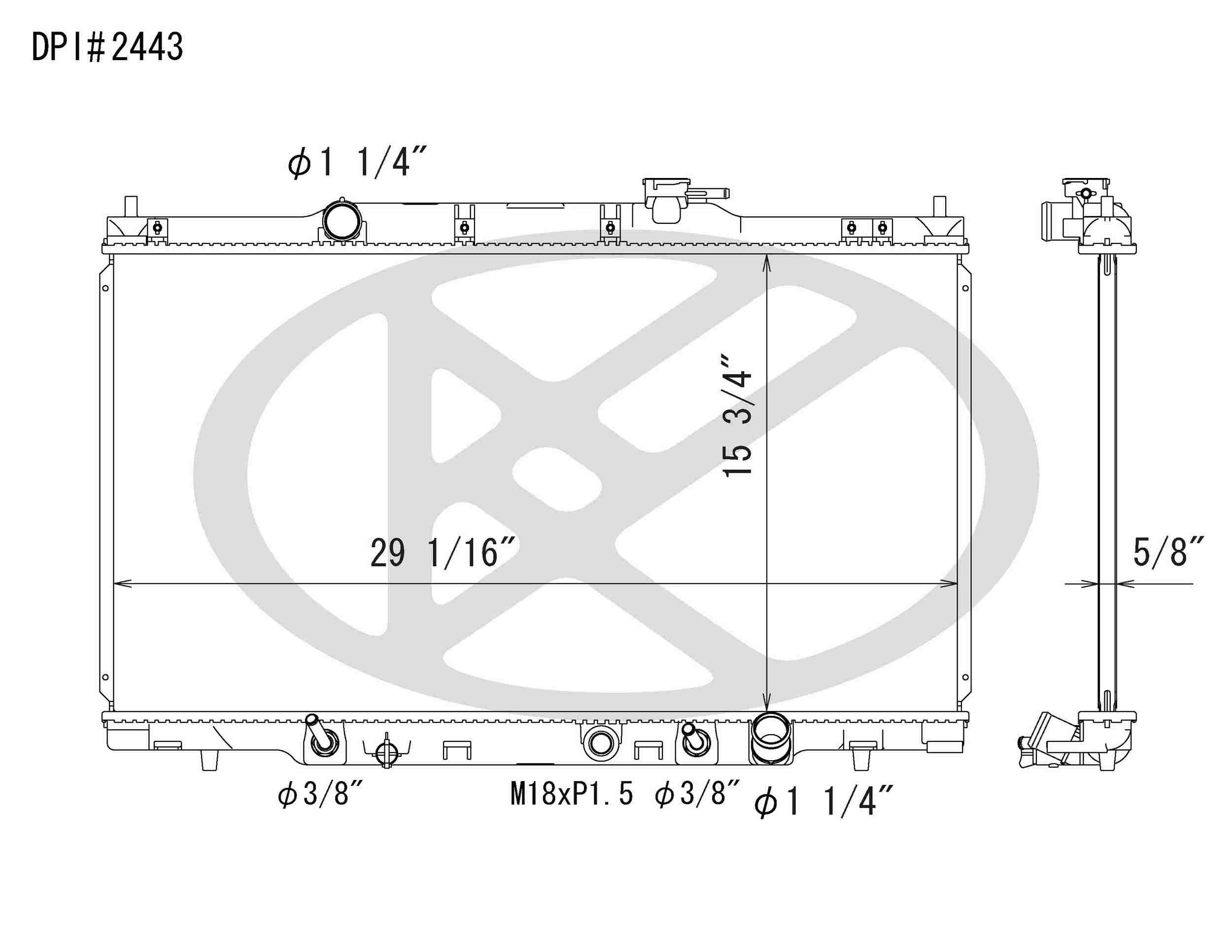 Koyorad OEM Replacement Radiator Honda CR-V 2.4L I4 AT 02-06