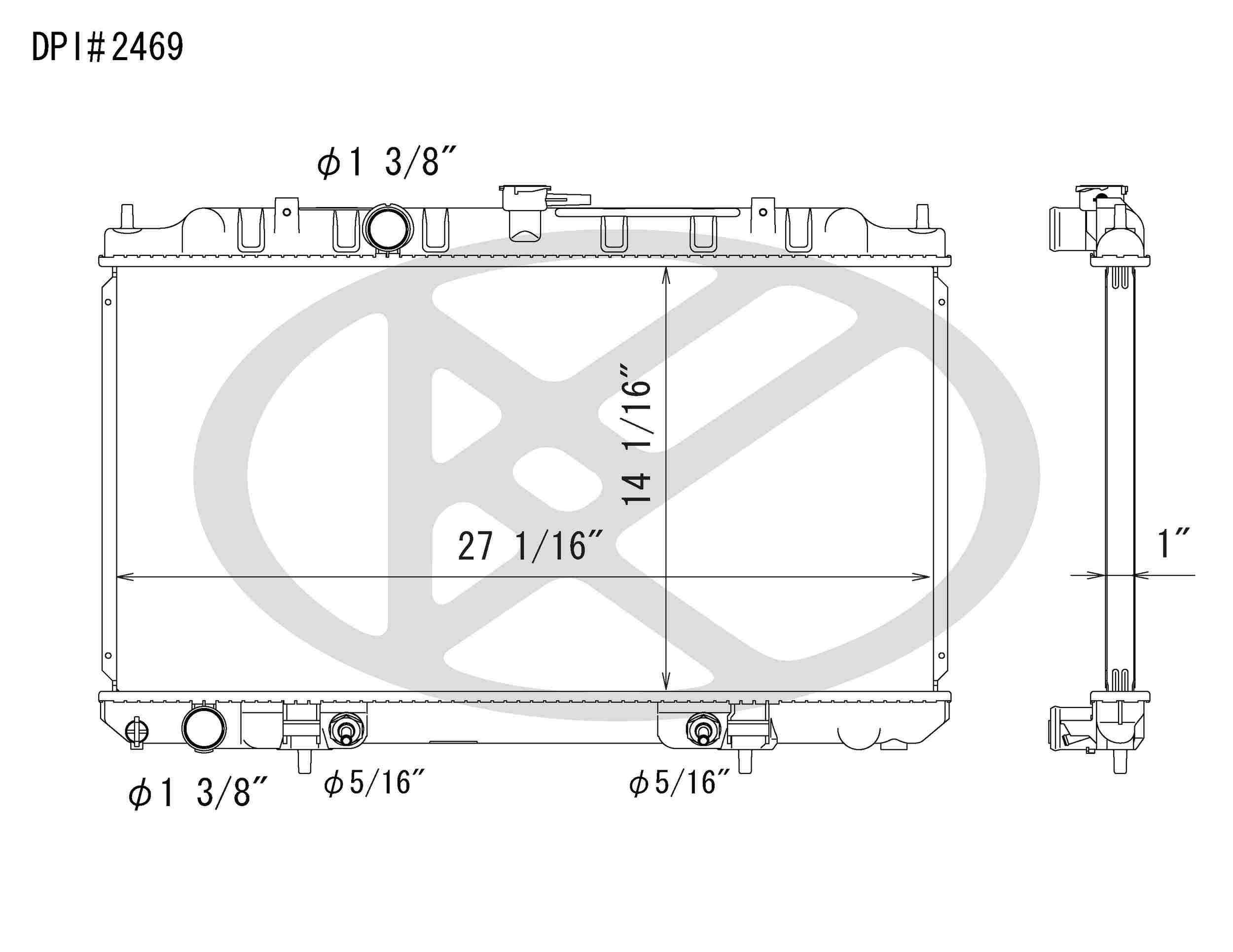 Koyorad OEM Replacement Radiator Nissan Sentra 2.5L I4 AT 02-06