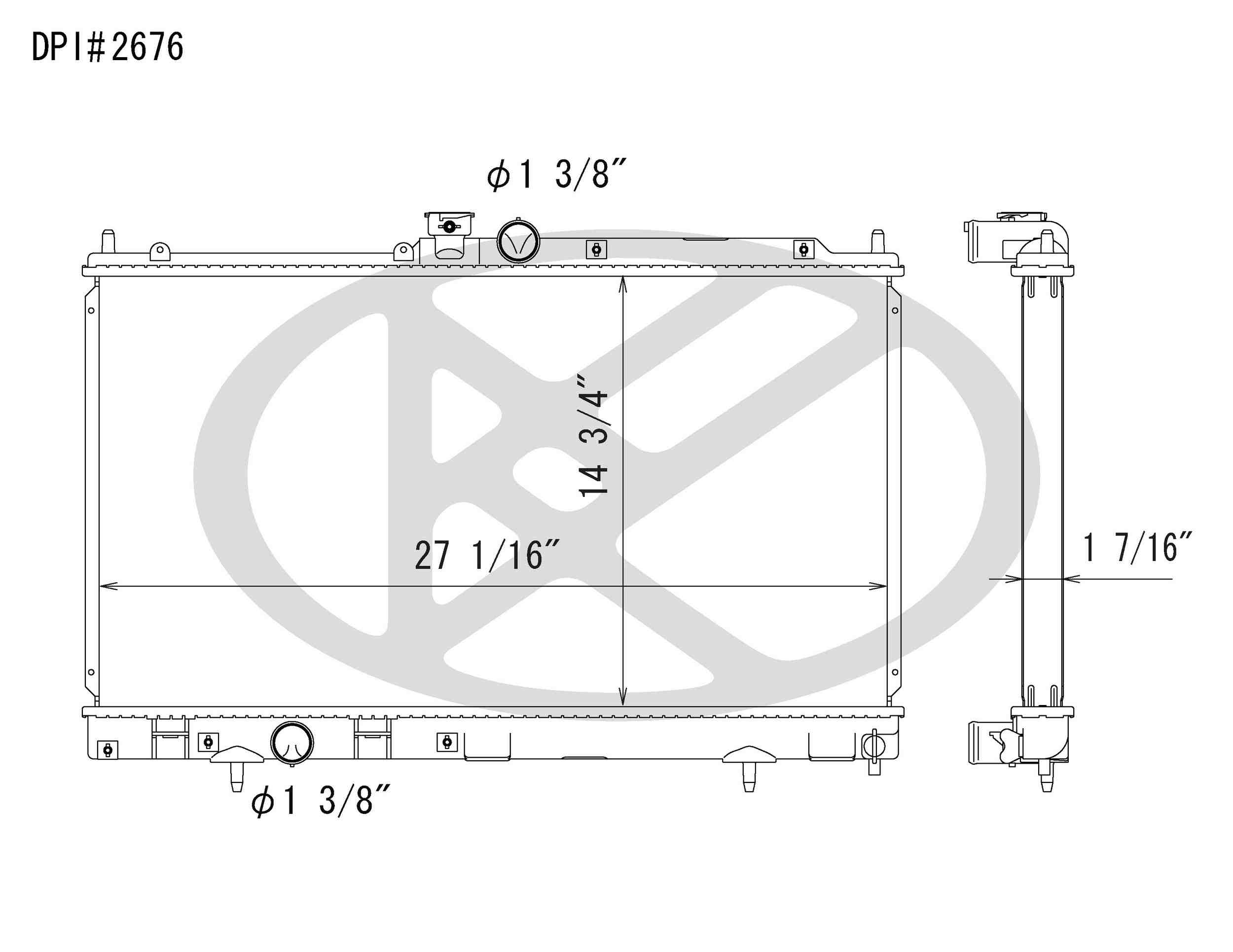 Koyorad OEM Replacement Radiator Mitsubishi Lancer EVO 2.0L I4 TBO MT 03-07