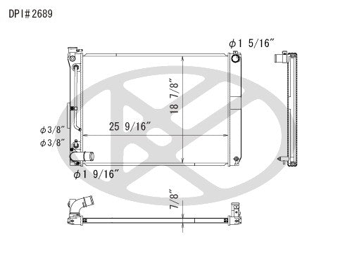 Koyorad OEM Replacement Radiator Lexus RX330 3.3L V6 AT 05 (from June) to 06