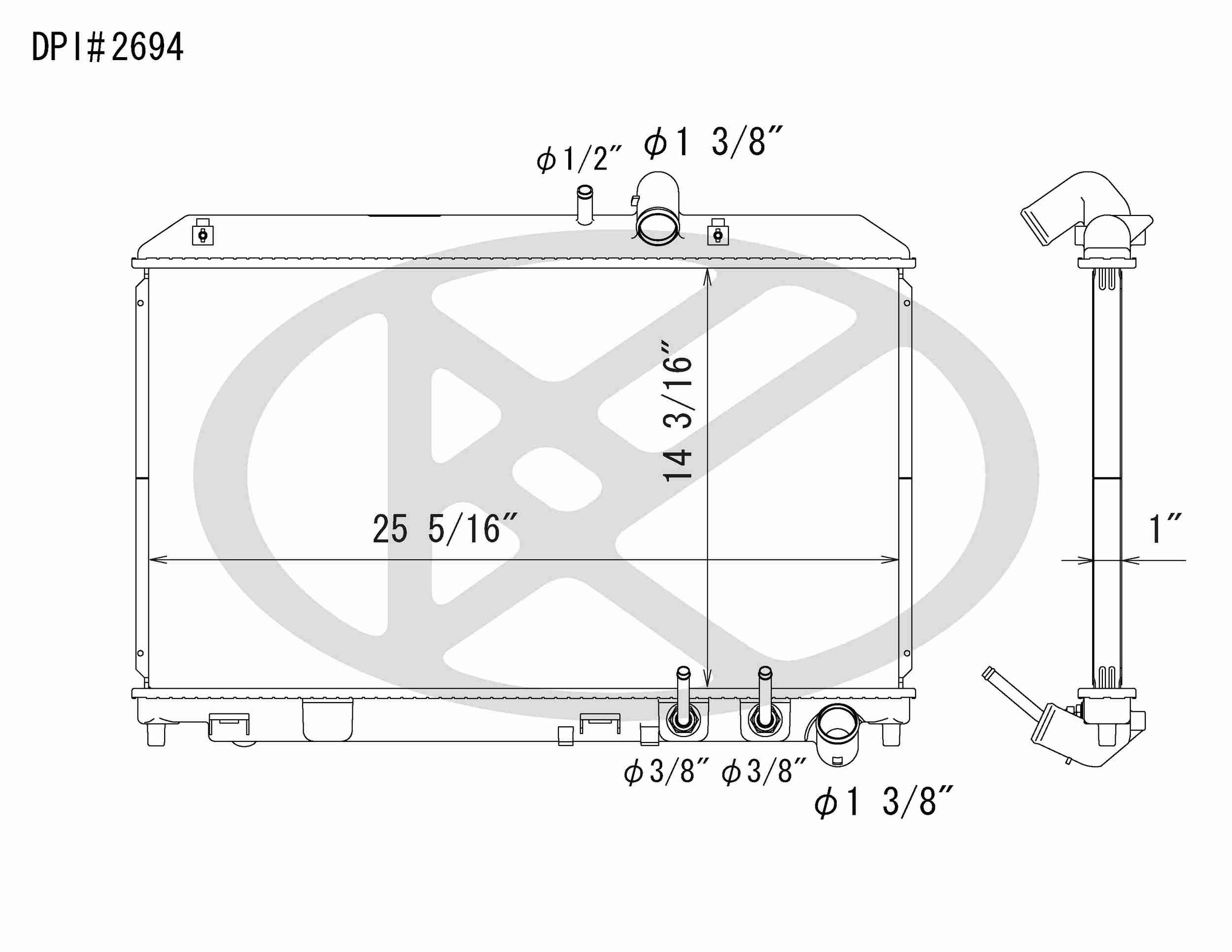 Koyorad OEM Replacement Radiator Mazda RX-8 1.3L Rotary AT 04-08
