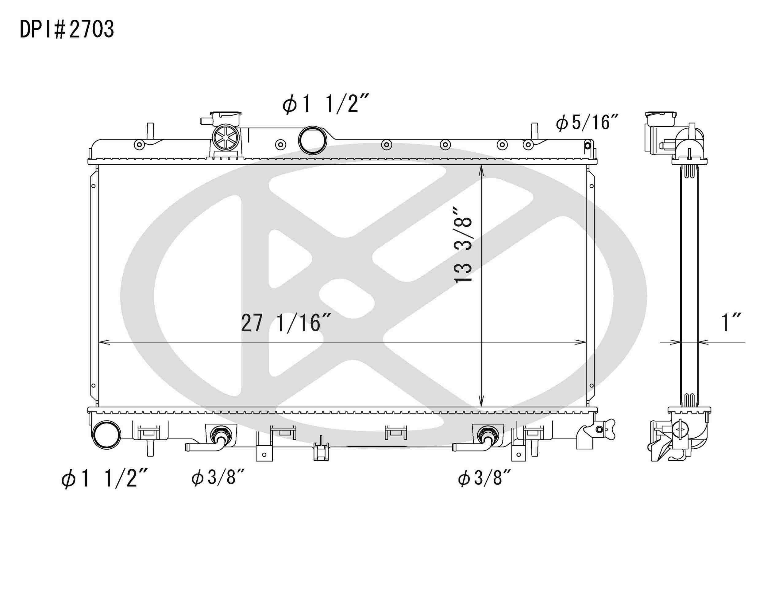 Koyorad OEM Replacement Radiator Saab 9-2X 2.0L H4 TBO AT 05-05