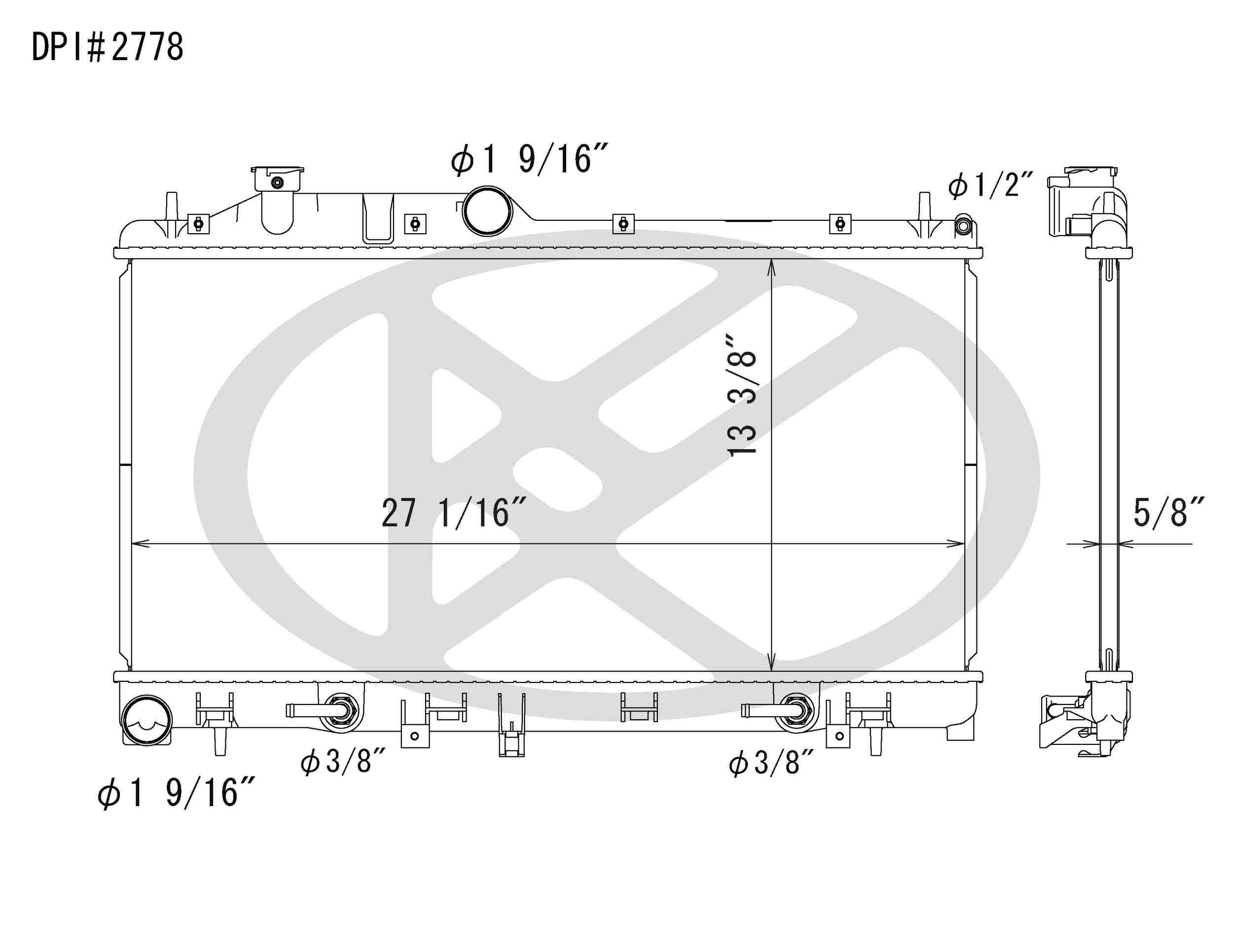 Koyorad OEM Replacement Radiator Subaru Impreza 2.5L H4 TBO AT 09-10