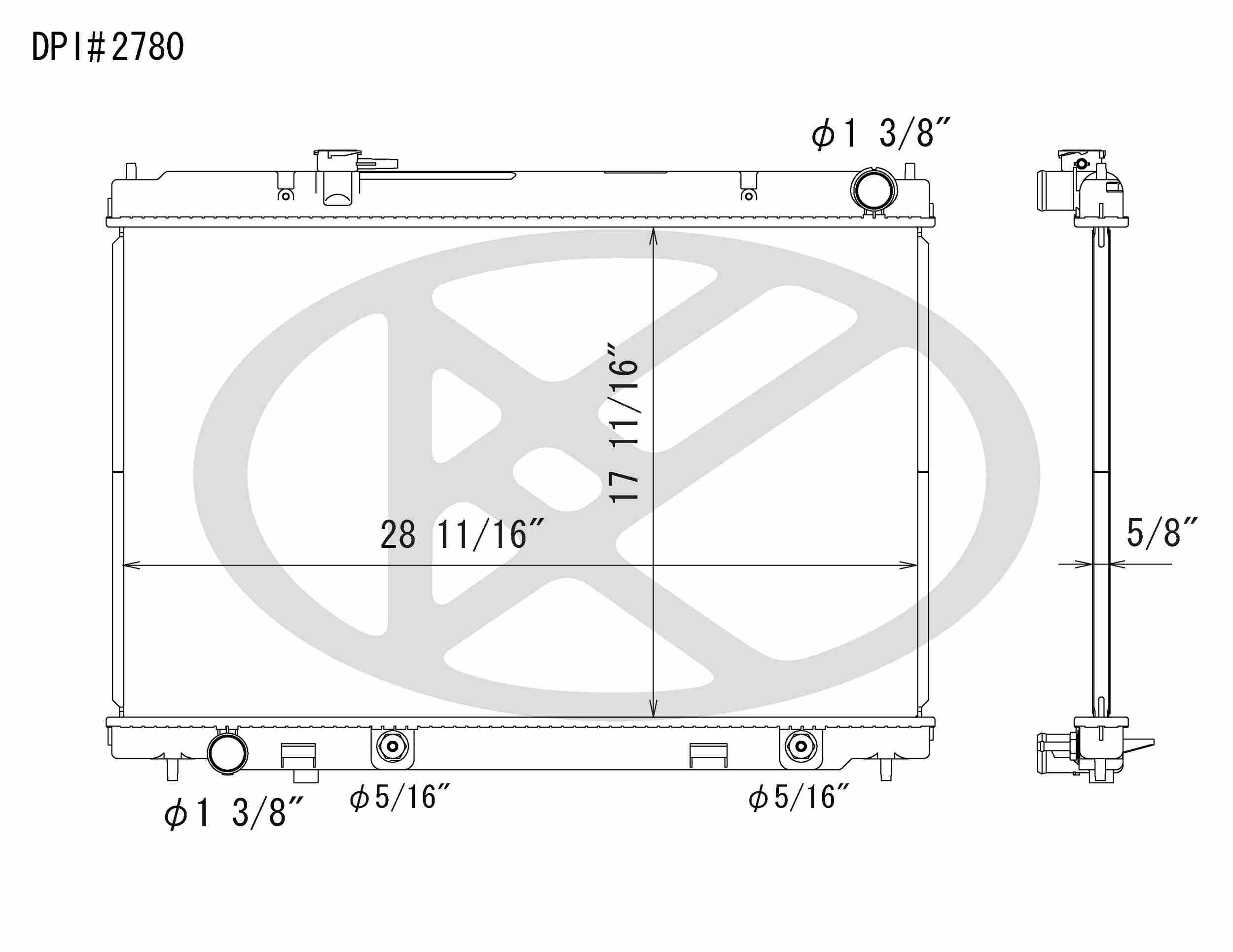 Koyorad OEM Replacement Radiator Infiniti M35 3.5L V6 AT 06-08