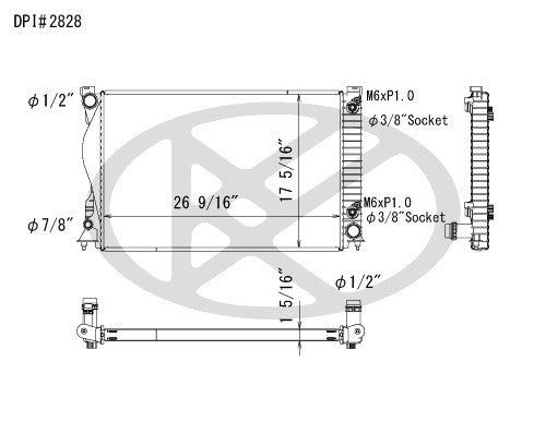 Koyorad Radiator top view frsport A2828