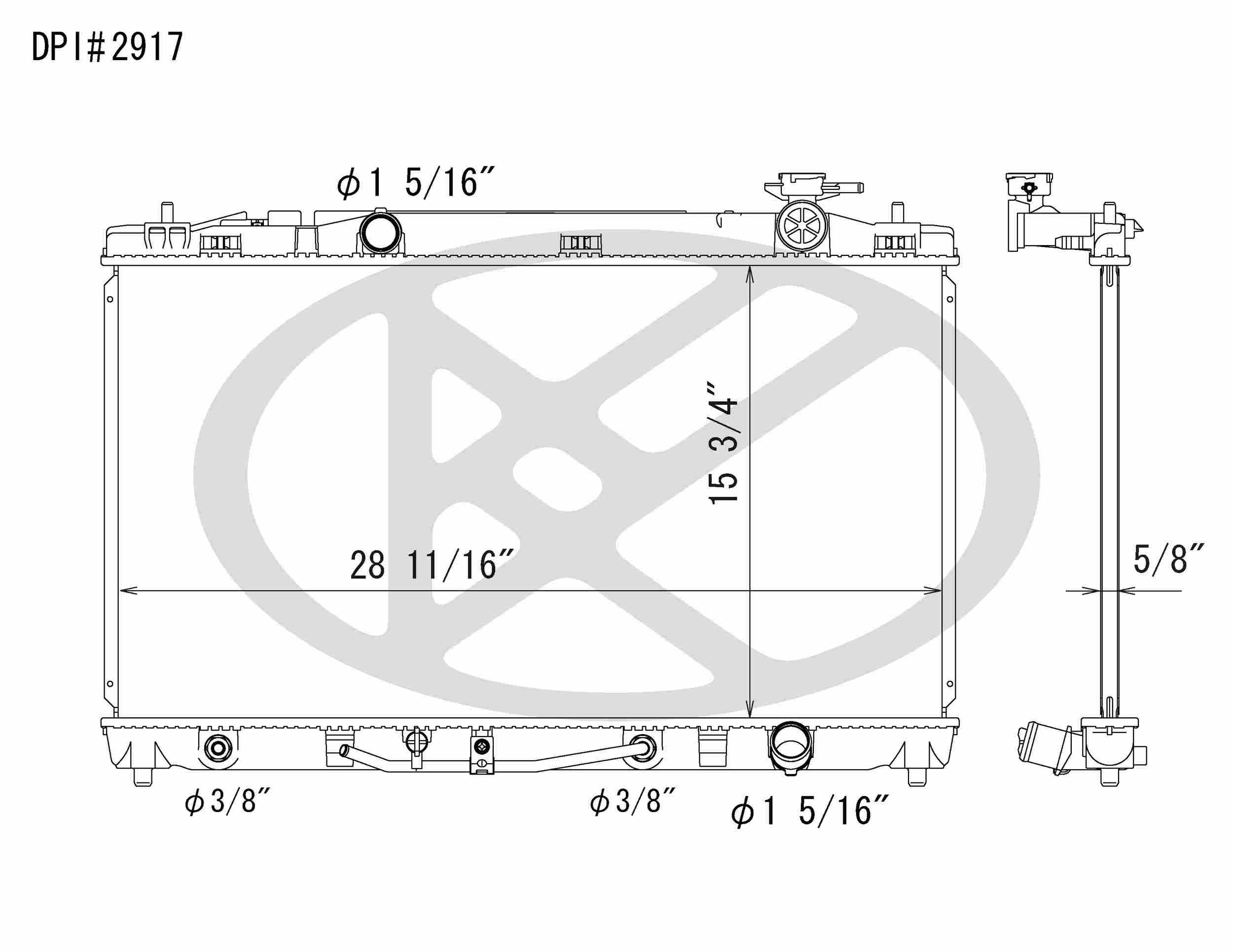Koyorad OEM Replacement Radiator Toyota Camry 2.4L I4 AT 07-09