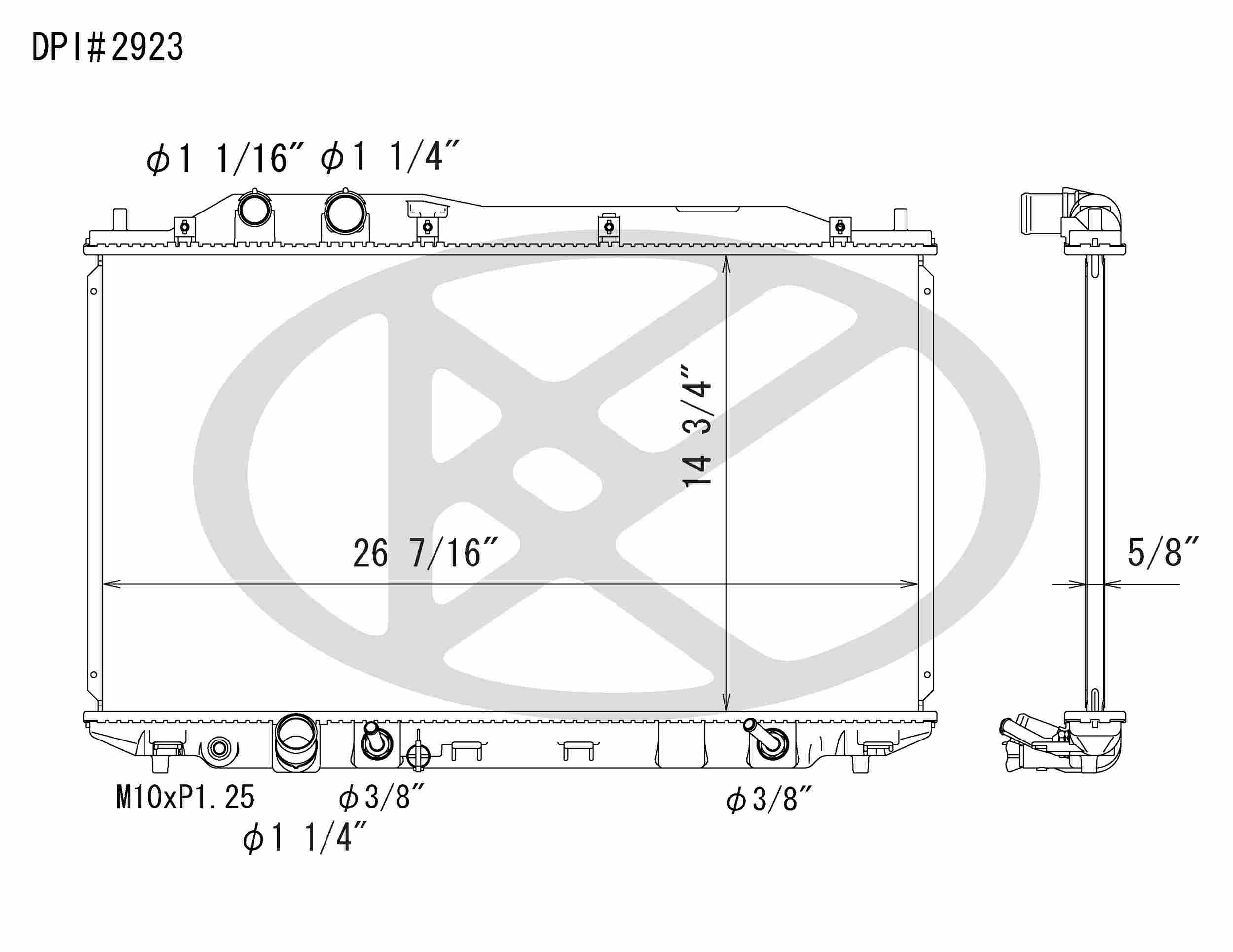 Koyorad OEM Replacement Radiator Honda Civic 1.3L I4 AT 06-10