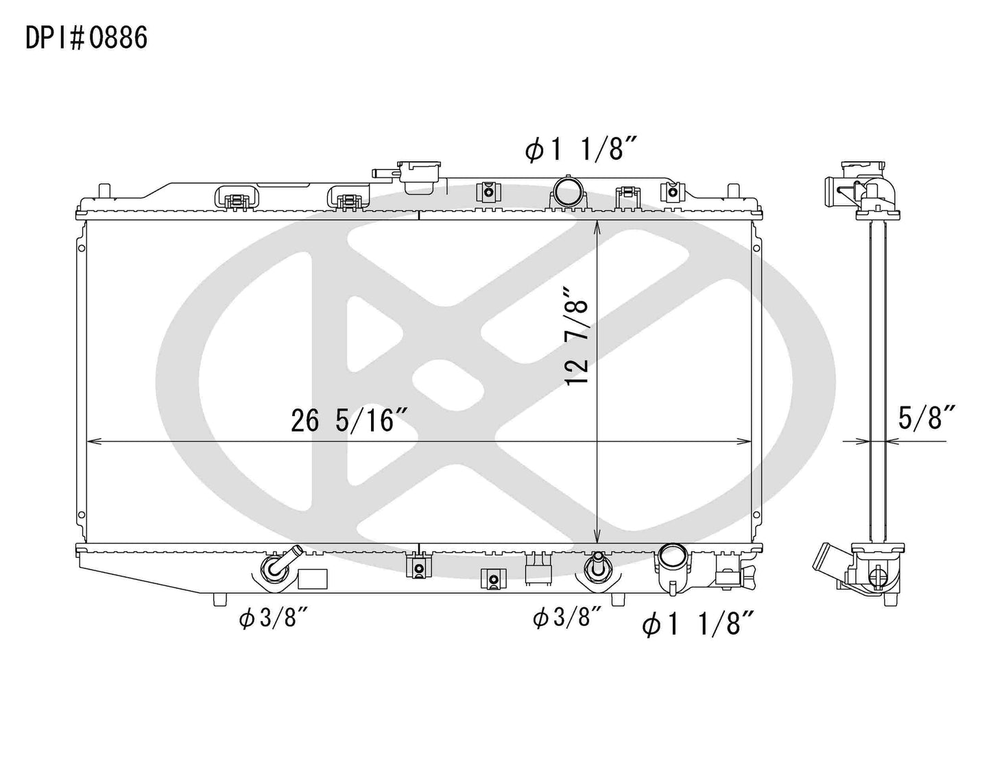 Koyorad OEM Replacement Radiator Honda Civic 1.5L I4 AT 88-91