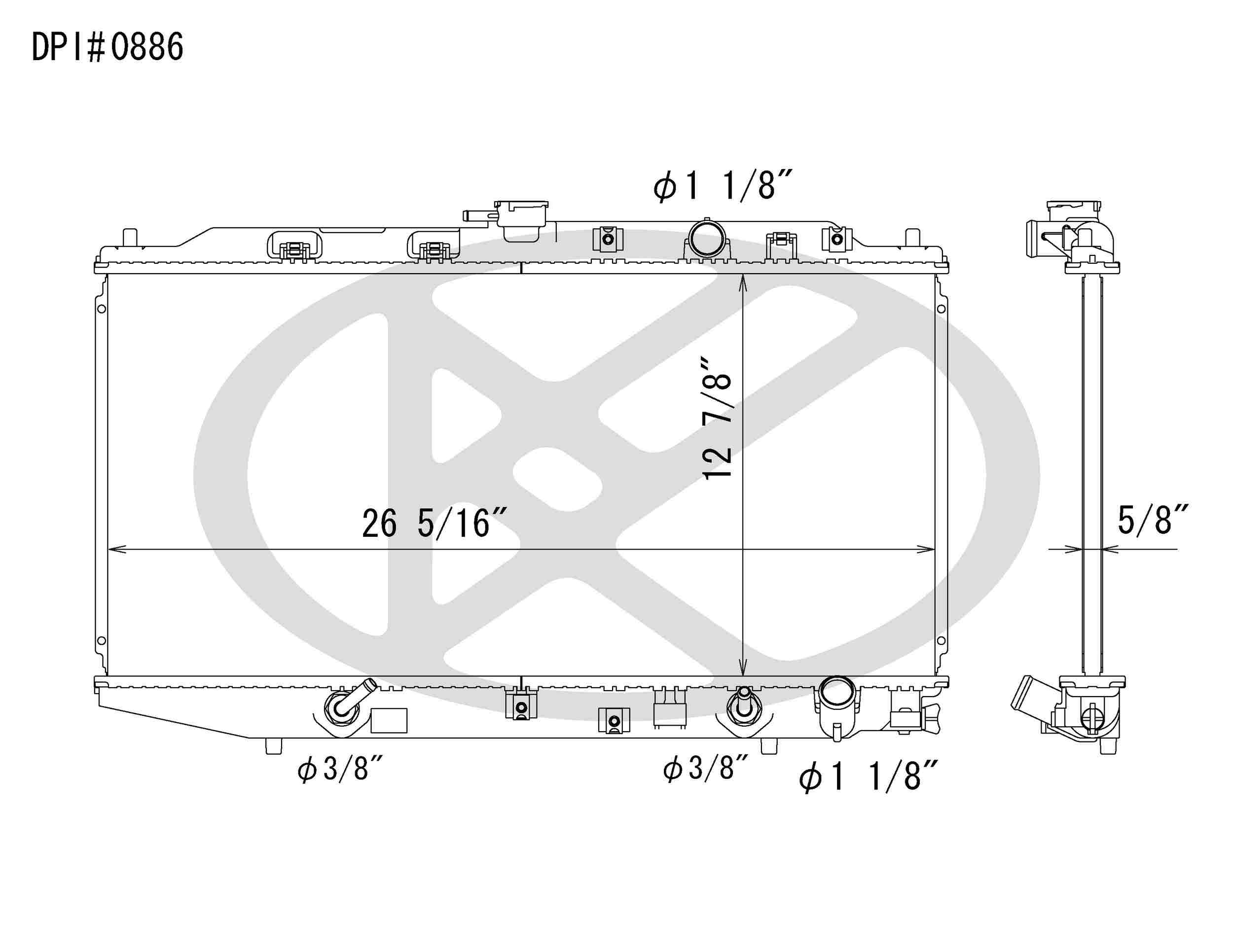 Koyorad OEM Replacement Radiator Honda Civic 1.5L I4 AT 88-91