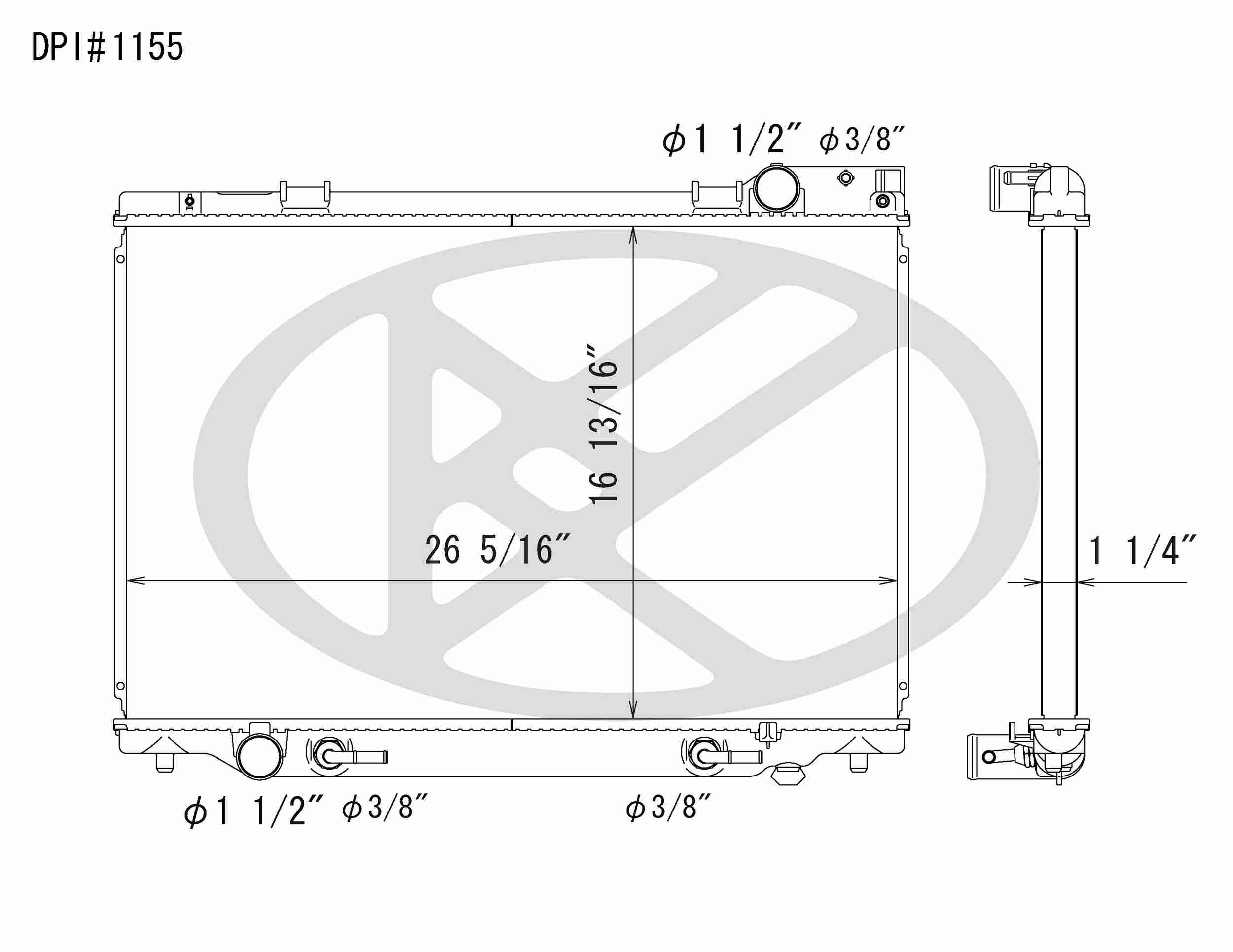 Koyorad OEM Replacement Radiator Toyota Previa 2.4L I4 AT 91-95