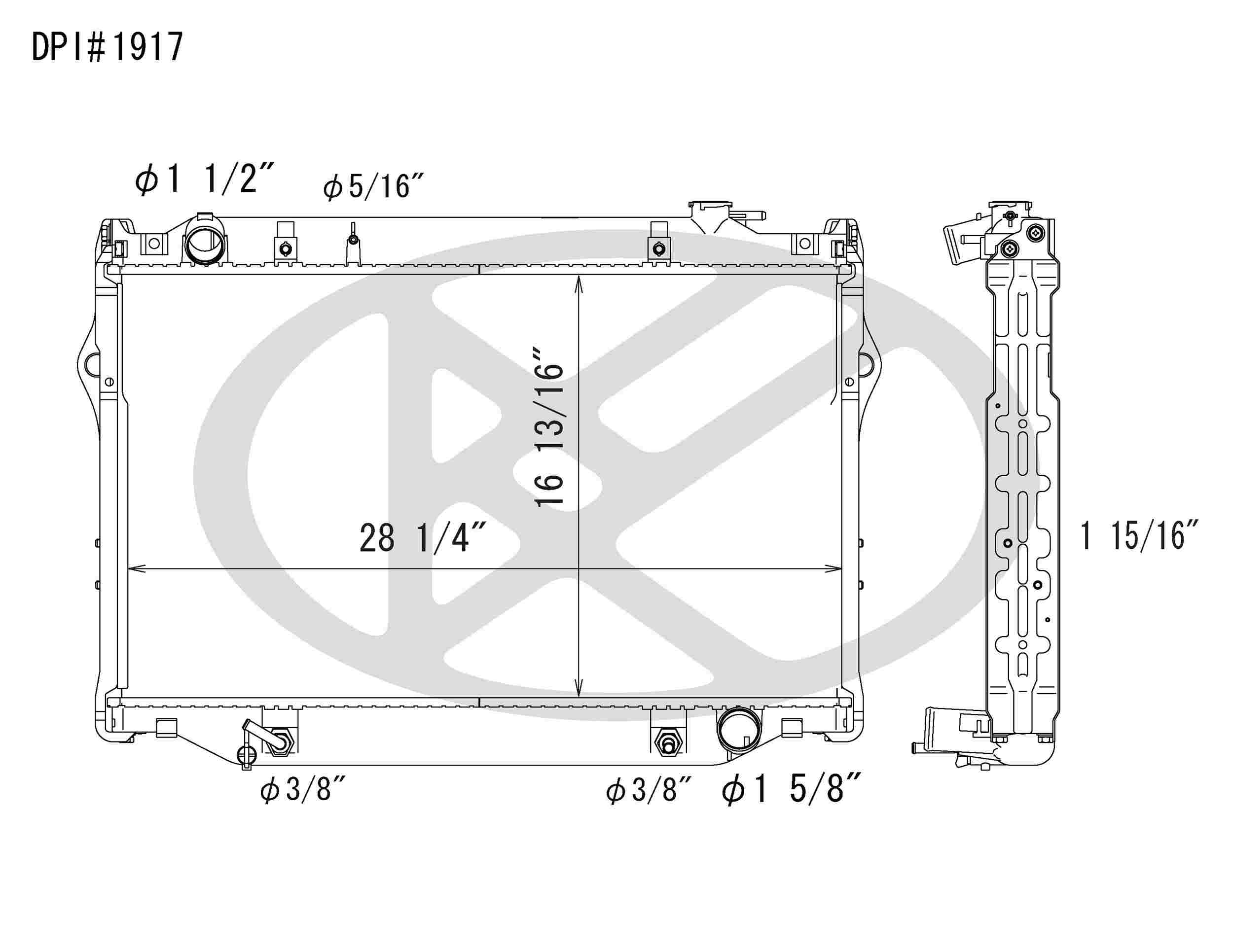 Koyorad OEM Replacement Radiator Toyota LandCruiser 4.5L I6 AT 93-97