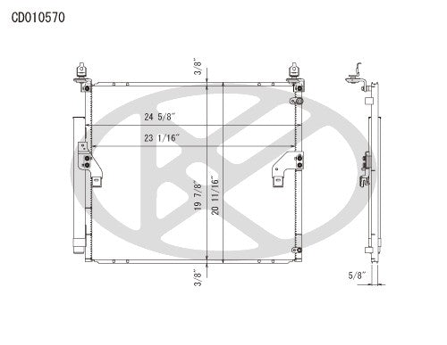 Koyorad A/C Condenser CD010570