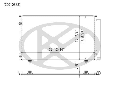 Koyorad A/C Condenser CD010888